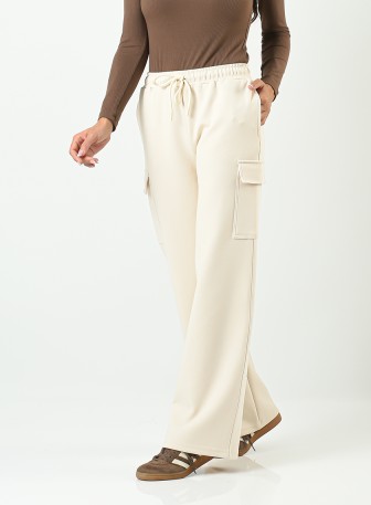 Pantalone za žene L3218 u bež boji