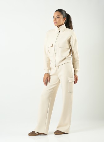 Pantalone za žene L3218 u bež boji