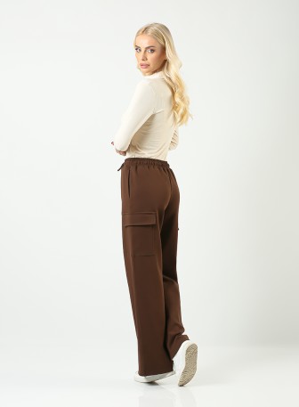 Pantalone za žene L3218 u braon boji