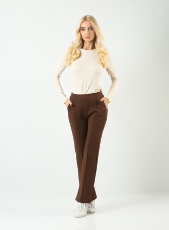 Pantalone za žene L3209 u braon boji