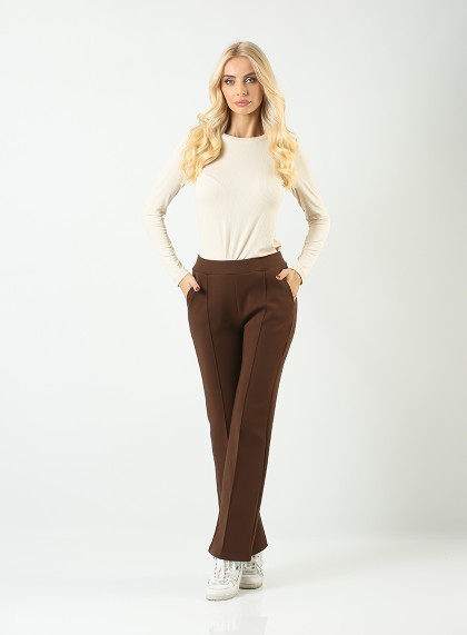Pantalone za žene L3209 u braon boji