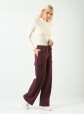 Pantalone za žene L3218 u bordo boji