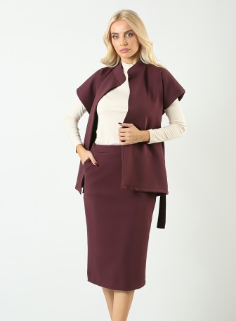Suknja za zene L6210 u bordo boji