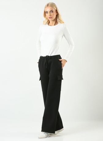Pantalone za žene L3218 u crnoj boji
