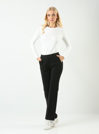 Pantalone za žene L3209 u crnoj boji